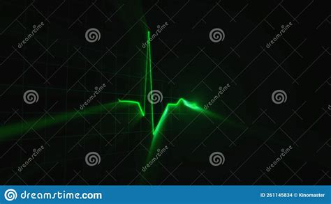 Hartslag Hartkloppingen Hartlijn Ecg Groen Elektrocardiogram