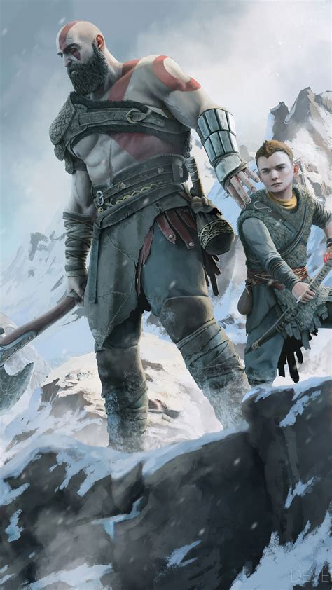 2160x3840 Kratos And Atreus Dad Of Boy 4k Sony Xperia X,XZ,Z5 Premium HD 4k Wallpapers, Images ...