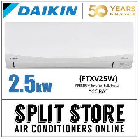 Daikin Cora 2 5kw Ftxv25w Split Store Perth