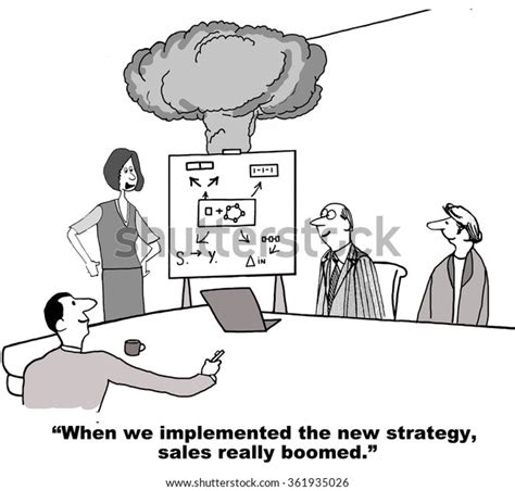 Business Cartoon About Strategy When Company Stock Illustration ...