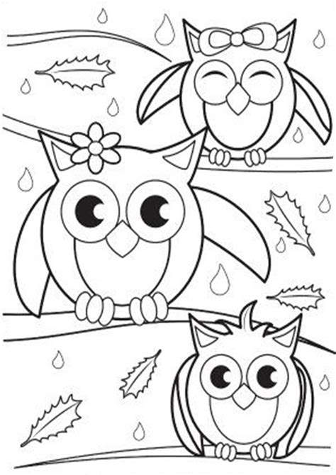 Owl Family Coloring Pages