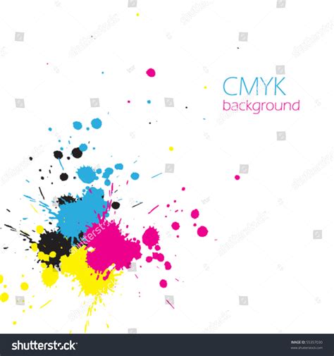 Vector Cmyk Ink Splashes Stock Vector Royalty Free 55357030