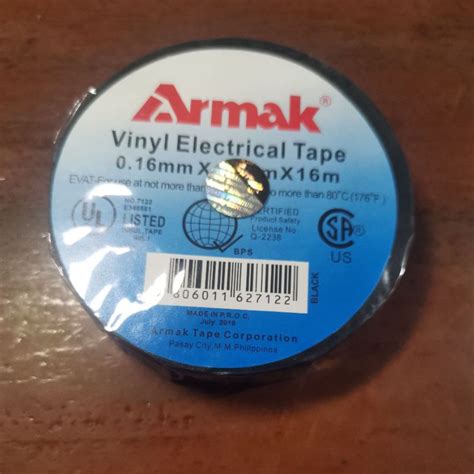 Original Per Pcs Armak Vinyl Electrical Tape Meter Black Red