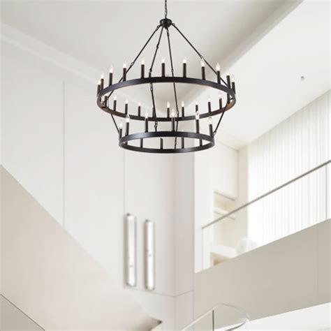 Gracie Oaks Vilmos Light Dimmable Wagon Wheel Chandelier Reviews