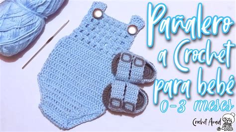 PAÑALERO MAMELUCO PARA BEBÉ DE 0 3 MESES Tejido a Crochet Crochet