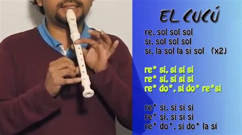 El cucú con notas para flauta dulce YouTube