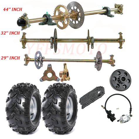 Mm Mm Go Kart Rear Live Axle Kit Wheel Hub Brake Caliper Sprocket