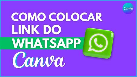 Como Colocar Link Do Whatsapp No Canva YouTube