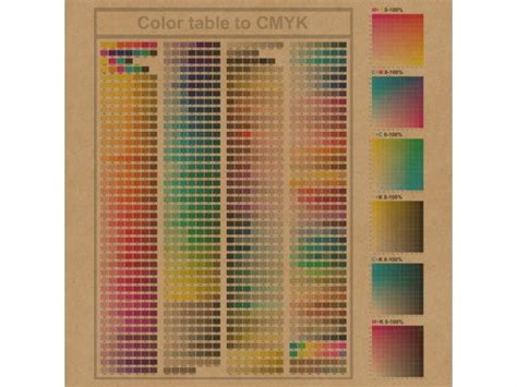 Cmyk Color Chart Browns