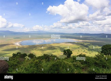 Panorama Of Ngorongoro Crater Tanzania Africa Stock Photo Alamy