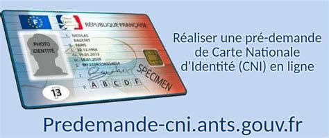 Faire pre demande carte identité en ligne Predemande cni ants gouv fr