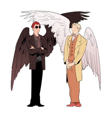 Crowley And Aziraphale Good Omens Drawn By Apios Danbooru