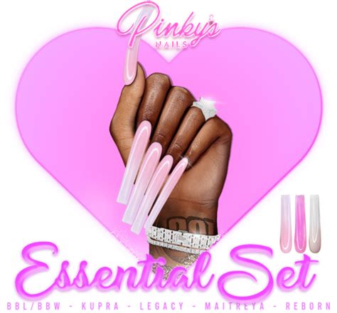 Second Life Marketplace Pinky S Nails Essential Set Coffin