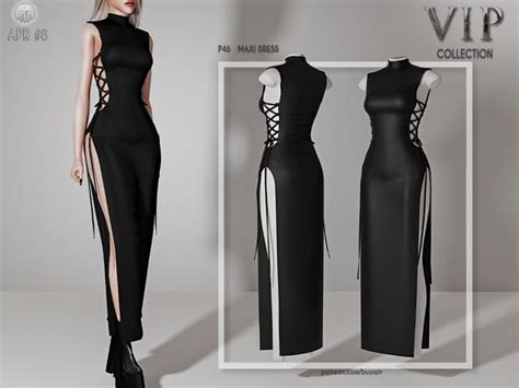 Early Access MAXI DRESS P46 APR 8 Busra Tr Sims 4 Dresses