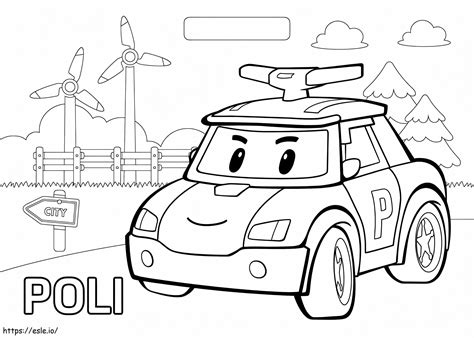 Robocar Poli 18 Gambar Mewarnai