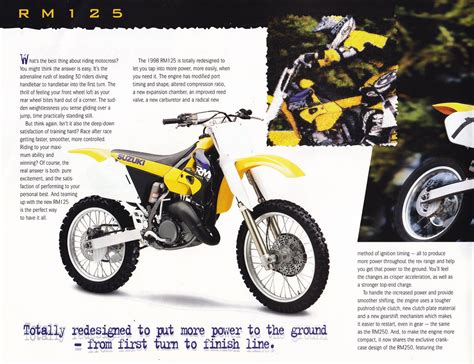 1998 Suzuki RM And RMX Brochure Page 4 Tony Blazier Flickr