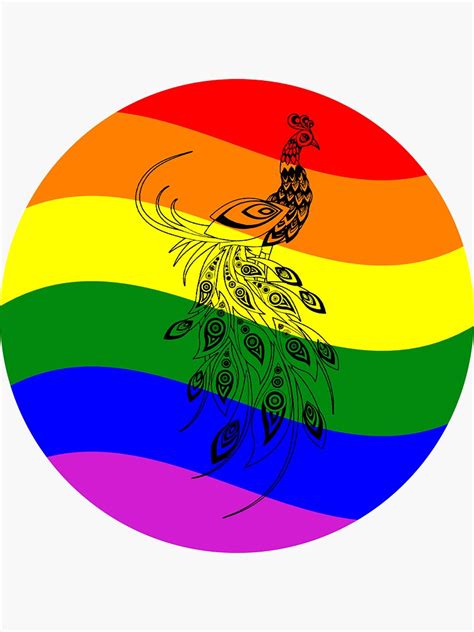 Peacock LGBTQ PRIDE Sticker For Sale By Pride Arts Redbubble