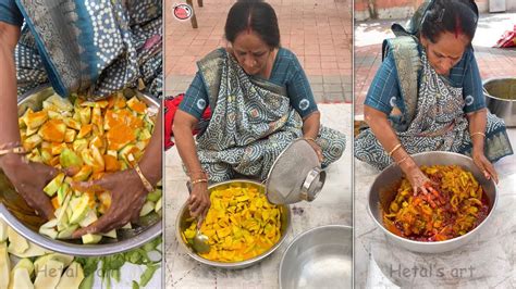 Gujarati Gor Keri Recipe Sweet And Spicy Raw Mango Pickle Pickle