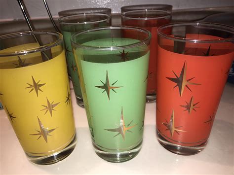 Goodwill Find Starburst Mid Century Glasses For 5 R Thriftstorehauls