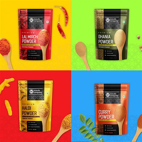 Spices Packaging Design Agency Masala Packet Pouch Design