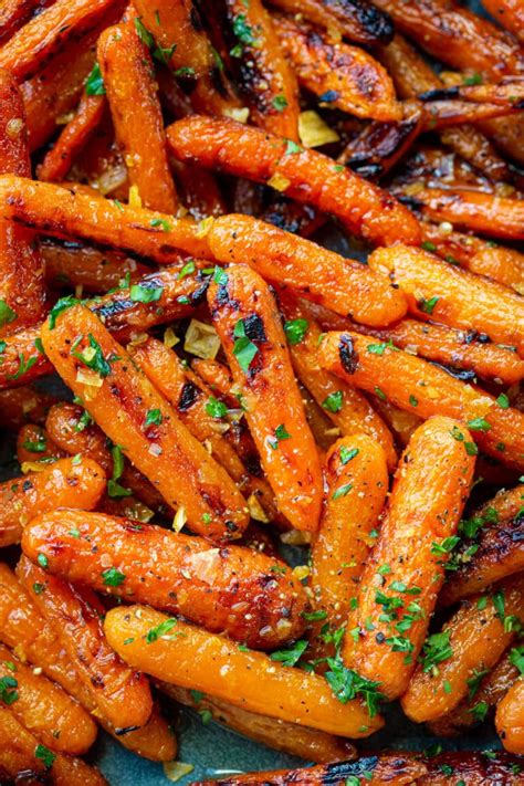 Honey Garlic Butter Roasted Carrots Karinokada