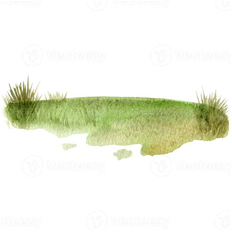 Watercolor Grass And Soil Background Png