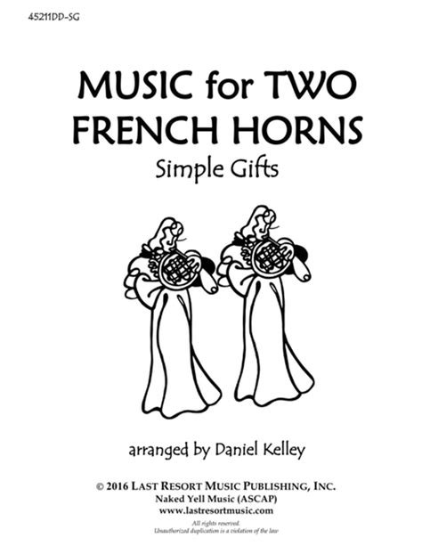 Simple Ts Shaker Song For Horn Duet Music For Two French Horns By Daniel Kelley Brass