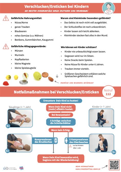 Gratis für Eltern Kindernotfall Poster Erste Hilfe Kind