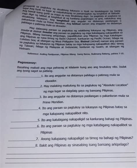 Ginagamit Sa Pagtukoy Ng Eksaktong Lokasyon Olugar Ang Tiyak Na Lugar