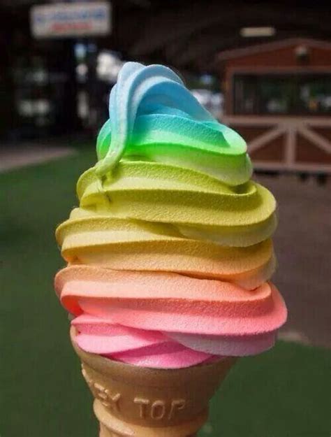 Rainbow Soft Serve Ice Cream Ice Cream Rainbow Ice Cream Rainbow Food