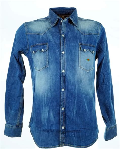 Camicia Di Jeans Uomo Modello Blue Sky