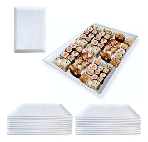 20 Pratos Para Restaurante Japonês Buffet 35 Cm Melamina