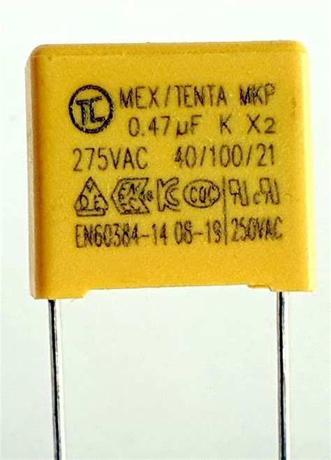 Pcs Uf V Nf X Safety Capacitor Mex Pitch Mm