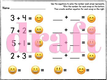 Emoji Math Addition Within Printable By Aubree Teaches Tpt