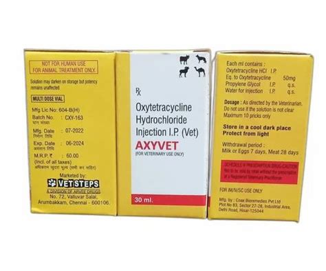 Arvee Drugs Oxytetracycline Hydrochloride Ml Inj At Rs Box In Chennai