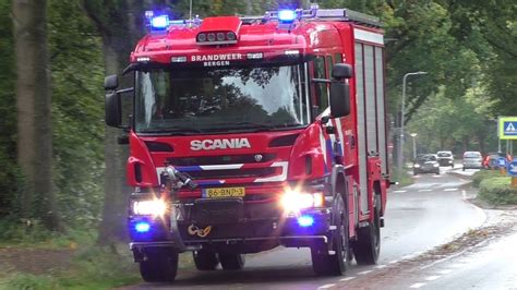 Brandweer Bergen 4x4 TS 10 6545 Met Spoed Onderweg Tijdens De Open Dag