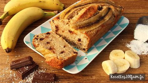 Cake Banane Chocolat Noir Coco Recettes Faim