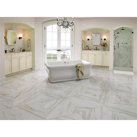 Msi Calacatta In X In Glazed Porcelain Floor And Wall Tile