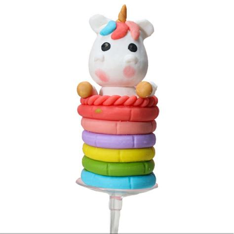 Rainbow Unicorn Hot Air Balloon Cake Topper Birthday Party Decoration Baking Dessert Toy