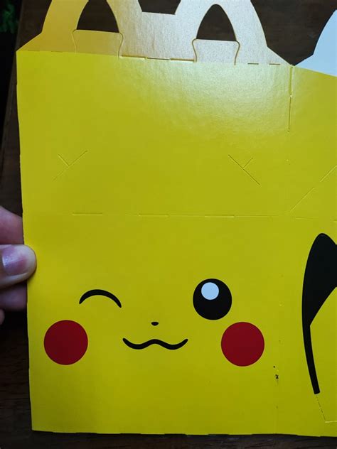 Pikachu MacDonald Happy Meal Box Packaging McDonald Yellow Fun Box ...