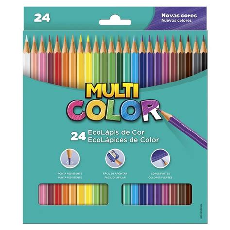 L Pis De Cor Cores Multicolor Papelaria Cana