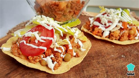 Tostadas de picadillo Receta mexicana fácil