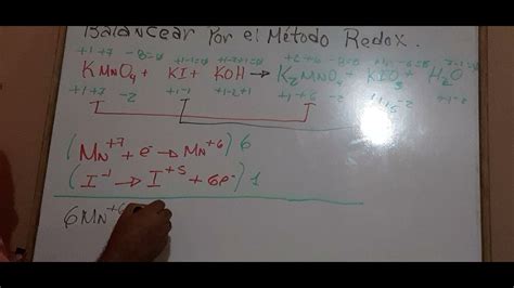 Redox de permanganato de potasio yoduro de potasio y hidróxido de