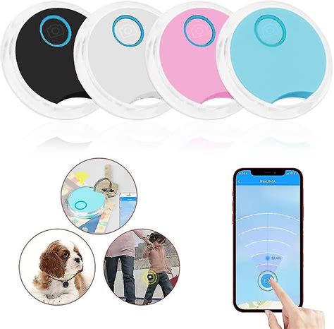 Lot de 4 Mini Gps Tracker Rond Caché Petit Portable Extérieur Smart Key