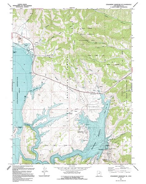 Strawberry Reservoir Ne Topographic Map 1 24 000 Scale Utah