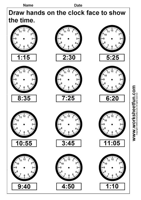 Telling Time Practice 2nd Grade