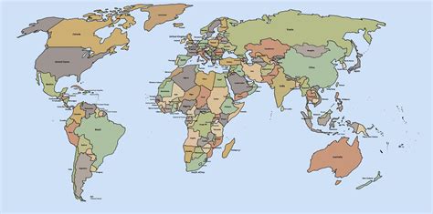 printable-world-map-political - Map Pictures