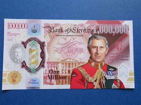 King Charles 111 £1000000 One Million Pounds Novelty Note Bill