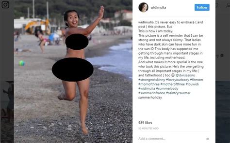 Sudah Punya Tiga Anak Widi Mulia Tak Malu Pakai Bikini ShowBiz Liputan