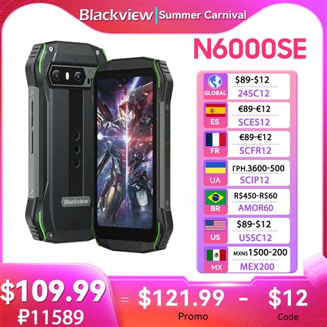 Blackview Tel Fono Inteligente N Se Resistente Smartphone Mini Con